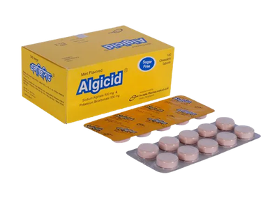 Algicid 500 mg+100 mg Chewable Tablet
