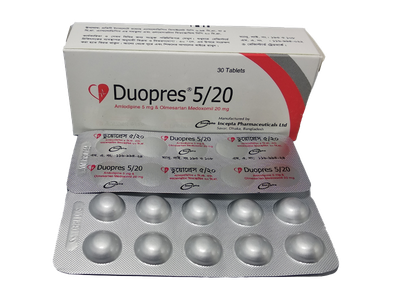 Duopres 5 mg+20 mg Tablet