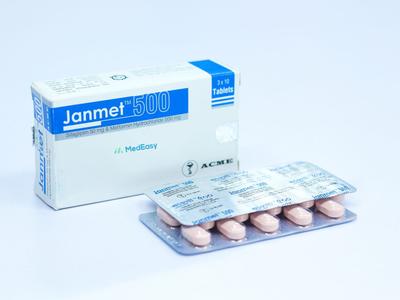 Janmet 50 mg+500 mg Tablet