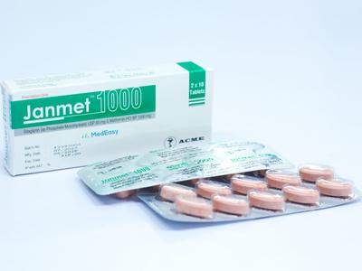 Janmet 50 mg+1000 mg Tablet