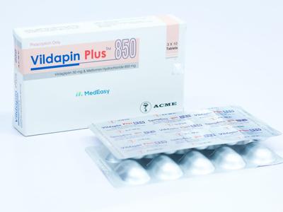 Vildapin Plus 50 mg+850 mg Tablet