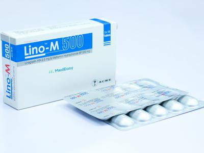 Lino-M 2.5 mg+500 mg Tablet