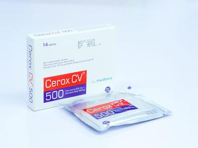 Cerox CV 500 mg+125 mg Tablet