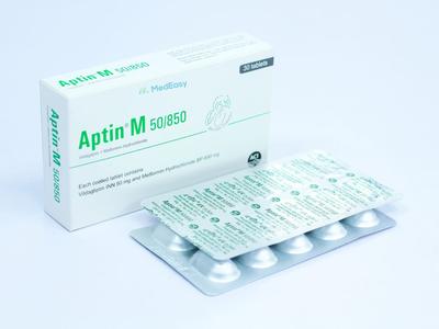Aptin M 50 mg+850 mg Tablet