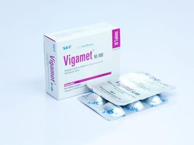 Vigamet 50 mg+850 mg Tablet