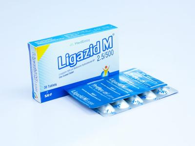 Ligazid M 2.5 mg+500 mg Tablet