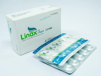Linax Plus 2.5 mg+1000 mg Tablet