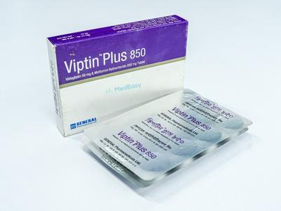 Viptin Plus 50 mg+850 mg Tablet