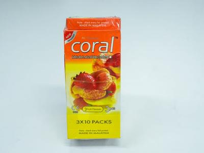 Coral Mixed Fruit Flavors Condoms  Sexual Wellness