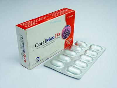 CoralMax-DX 600 mg+400 IU Tablet