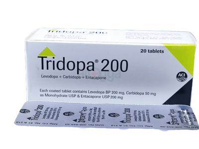 Tridopa 200 mg+50 mg+200 mg Tablet