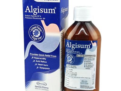 Algisum 100 mg + 500 mg/5 ml Suspension