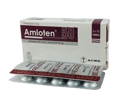 Amloten 50 5mg+50mg Tablet