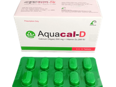 Aquacal-D 500mg+200IU Tablet