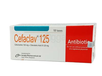 Cefaclav 125 125 mg + 31.25 mg Tablet