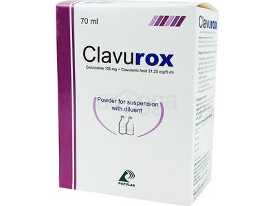 Clavurox 125 mg + 31.25 mg/5 ml Powder for Suspension