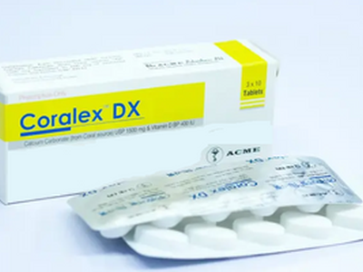Coralex DX 600mg+400IU Tablet