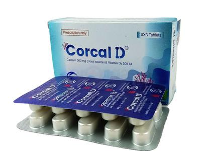 Corcal D 500mg+200IU Tablet