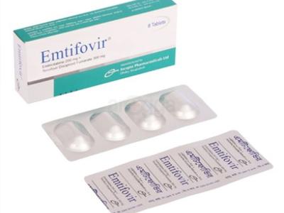 Emtifovir 200 mg + 300 mg Tablet