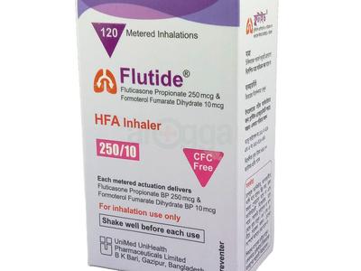 Flutide 250/10 HFA 250 mcg + 10 mcg/Puff Inhalation Aerosol