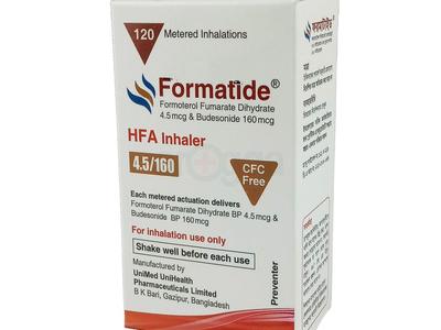 Formatide 4.5/160 HFA 160 mcg + 4.5 mcg/Puff Inhalation Aerosol