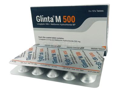 Glinta-M 500 2.5 mg + 500 mg Tablet