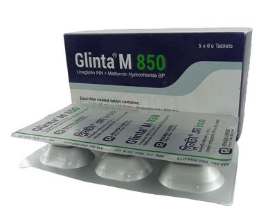 Glinta-M 850 2.5 mg + 850 mg Tablet