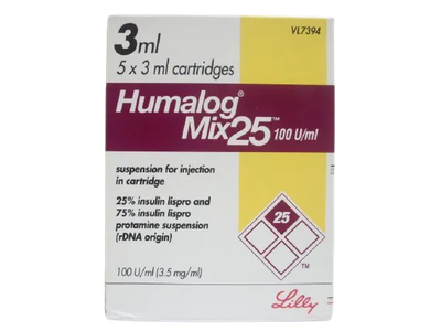 Humalog Mix25 Cartridge 100 U/ml Cartridge