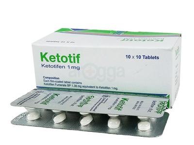 Ketotif 1 mg Tablet