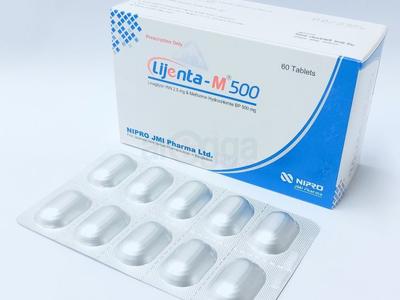 Lijenta-M 500 2.5 mg + 500 mg Tablet