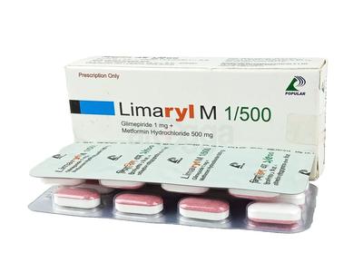 Limaryl M 1/500 1 mg + 500 mg Tablet