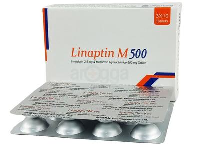 Linaptin M 500 2.5 mg + 500 mg Tablet