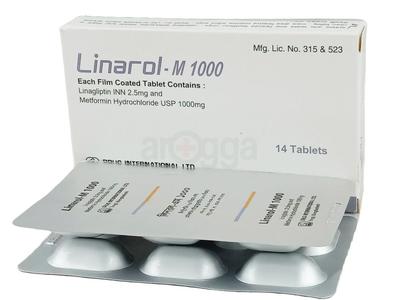 Linarol-M 1000 2.5 mg + 1000 mg Tablet