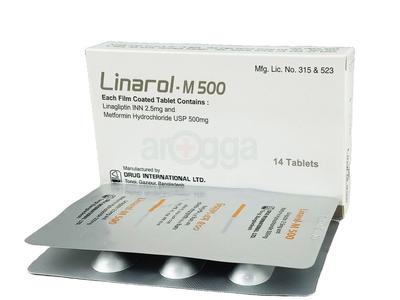 Linarol-M 500 2.5 mg + 500 mg Tablet