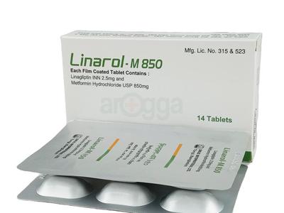 Linarol-M 850 2.5 mg + 850 mg Tablet