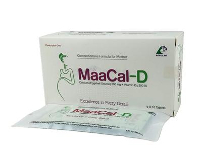 Maacal-D 500 mg + 200 IU Tablet