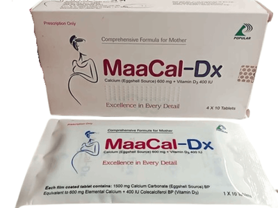 Maacal-DX 600mg+400IU Tablet