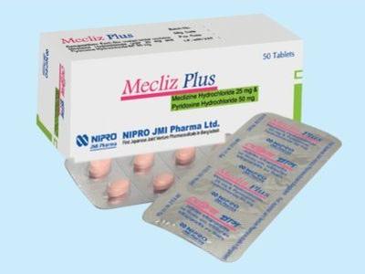 Mecliz Plus 25 mg+50 mg Tablet