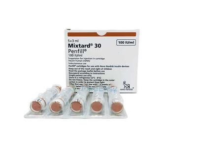 Mixtard 30 Cartridge 100IU/ml Cartridge