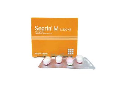 Secrin M 1 mg+500 mg Bilayer Tablet