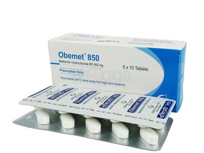 Obemet 850 mg Tablet