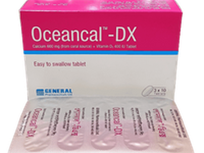 Oceancal DX 600mg+400IU Tablet