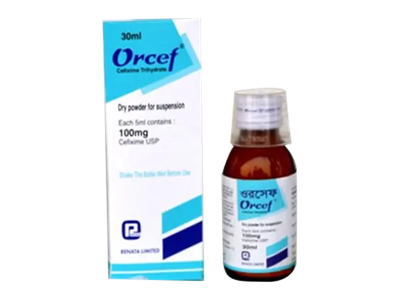 Orcef 100 mg/5 ml Powder for Suspension