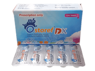 Ostoref DX 600mg+400IU Tablet