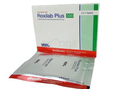 Roxilab Plus 500 500 mg + 125 mg Tablet