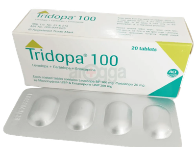 Tridopa 100 mg+25 mg+200 mg Tablet