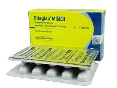 Sitaglap M 500 mg + 50 mg Tablet