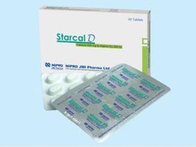 Starcal D 500mg+200IU Tablet