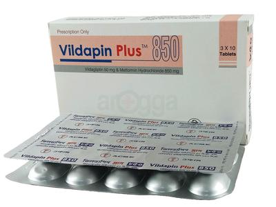 Vildapin Plus 850 850 mg + 50 mg Tablet