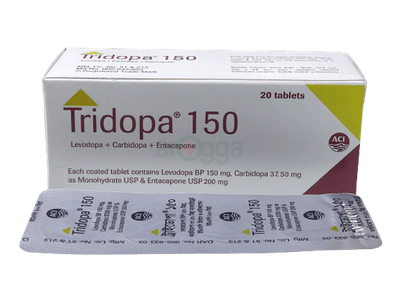 Tridopa 150 mg+37.5 mg+200 mg Tablet